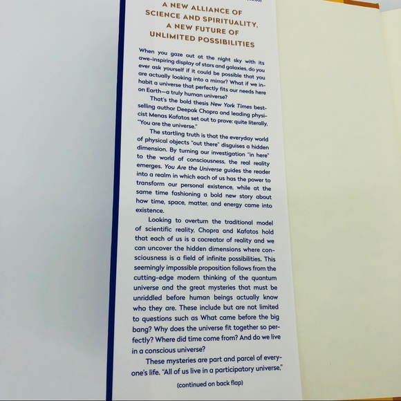 You Are the Universe Deepak Chopra Hardcover Book - Picture 5 of 7
